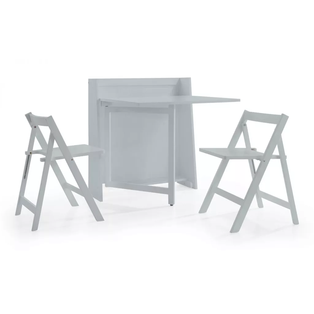 White space saver online table and chairs