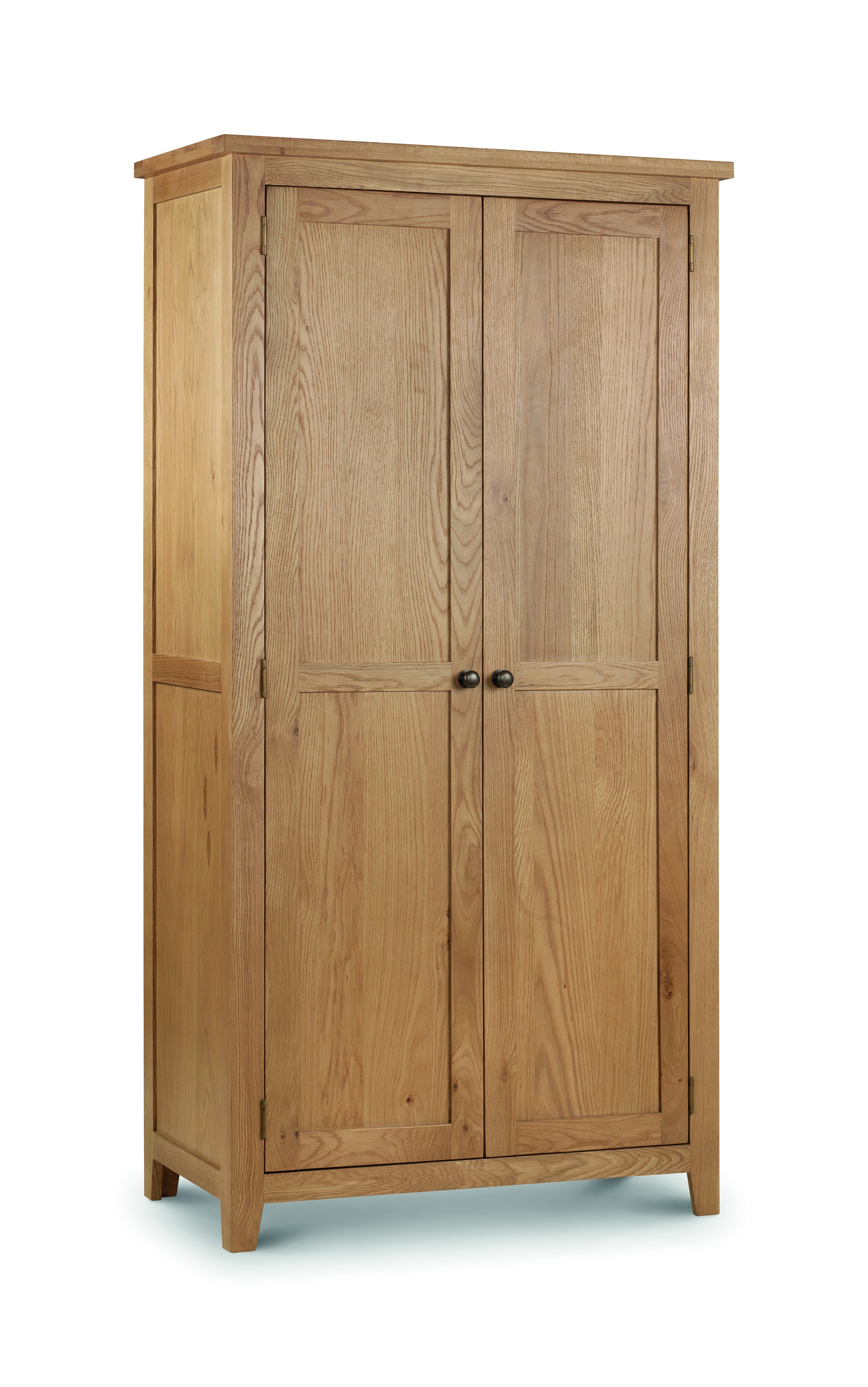 Stylish White Oak Wardrobe 2 Doors Flat Pack Only