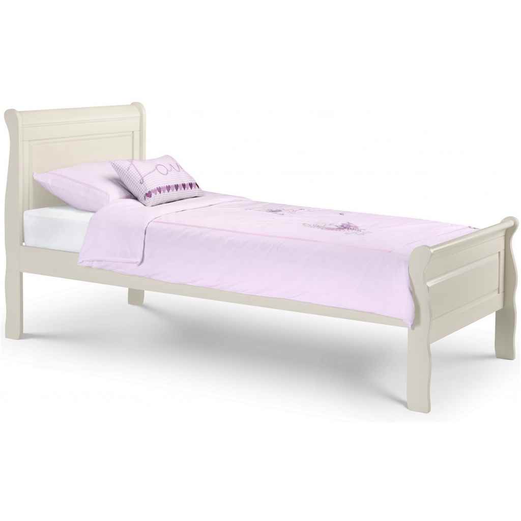 Stone White Sleigh Bed Frame Single 3ft (90cm)