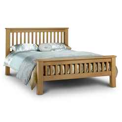 Premium Shaker Style Oak Bed Frame - High Foot End - Super King Size 6ft (180cm) 