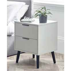 Silk Grey 2-Drawer Bedside Table