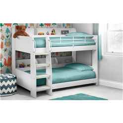 Premium Modern White Bunk Bed 2 x 3ft (90cm) - Best Seller