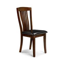 Sleek Mahogany Finish Dining Chair