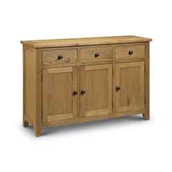 Heritage Solid Oak Sideboard Assembled (128cm x 40cm x 86cm)