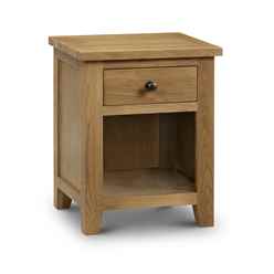 Stylish White Oak Bedside Drawer - 1 Drawer