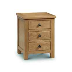 Stylish White Oak Bedside Drawer - 3 Drawers