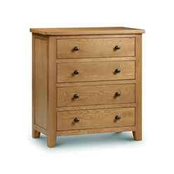 Stylish White Oak Chest - 4 Drawers