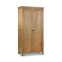 Stylish White Oak Wardrobe - 2 Doors (Flat Pack Only*)