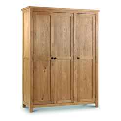 Stylish White Oak Wardrobe - 3 Doors (Flat Pack Only*)