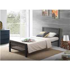 Oriental Shaker Style Black Metal Bed Frame - Single 3ft 