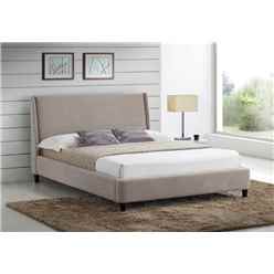 Sand Finish Contemporary Styled Fabric Bed Frame - Double 4ft 6"