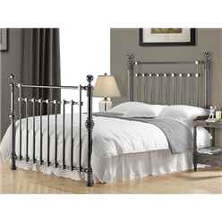 Black Nickel Squared Metal Bed Frame - Double 4ft 6"