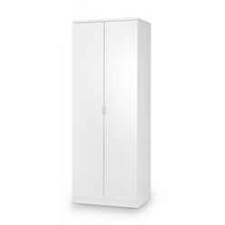 Chic White High Gloss 2 Door Wardrobe