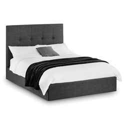 Premium Slate Grey Fabric - Lift Up Storage Bed Frame - Double 4'6" (135cm) - Best Seller