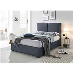 Designer Fabric Dark Grey Bed Frame - King 5ft