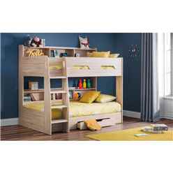 Sonoma Oak Book Case Bunk Bed 3ft (90cm) - Best Seller