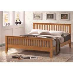 Honey Oak Wooden Bed Frame - Single 3ft