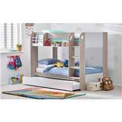 Premium Taupe Bunk Bed Including Pull Out Trundle