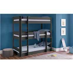 Premium Anthracite Triple Bunk Bed 