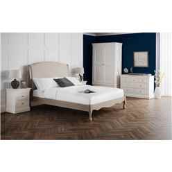 Premium - Oatmeal Classic French Bed Frame - King Size 5ft (150cm)