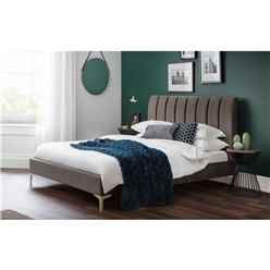 Premium - Scalloped Velvet Bedframe - Double 4ft 6" (135cm)