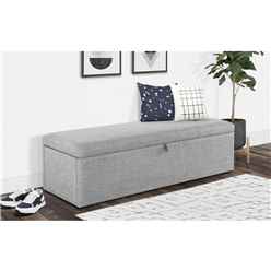 Premium Dove Grey Fabric Blanket Box