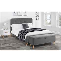 Stilted Premium Smoky Grey Fabric Blanket Box