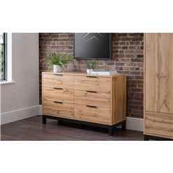 Premier Oak-Effect Drawer Chest - 6 Drawer