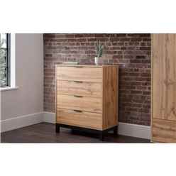 Premier Oak-Effect Drawer Chest - 4 Drawer