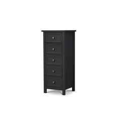 Premium Anthracite Tall Chest - 5 Drawer