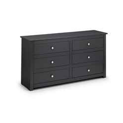 Clean Anthracite 6 Drawer Chest