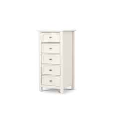 Premier Surf White 5 Drawer Tall Chest