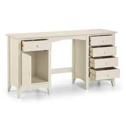 Stone White Twin Pedestal Dressing Table