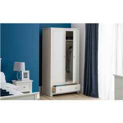 Traditional Surf White 2 Door Wardrobe