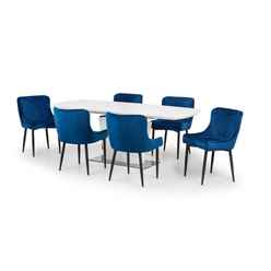 Como & Luxe Blue Dining Set