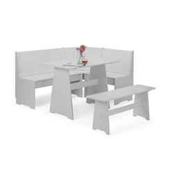 Newport Corner Dining Set - Dove Grey