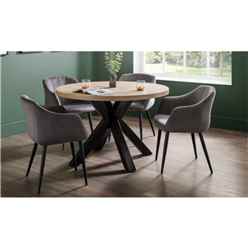 Berwick Round Table & 4 Hobart Scalloped Chairs