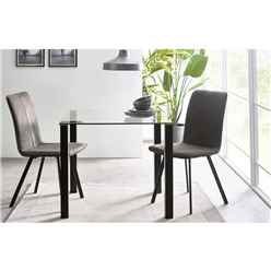 Piero Square Table & 2 Monroe Dining Chairs