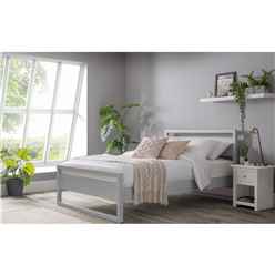 Premium Solid Pine Bed in Dove Grey - Double 4ft 6" (135cm)