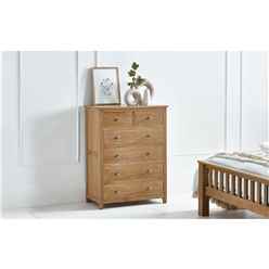 Solid Oak 4+2 Drawer Chest - MT Mix