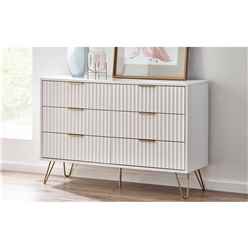 Matte White 6 Drawer Chest