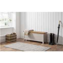 Grey Wash Storage Bench