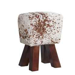 Cowhide Stool Natural