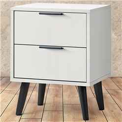 Silk Grey 2 Drawer Bedside Table