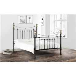 Victorian Style Black & Gold High End Bed Frame - Double 4ft 6" (135cm) 